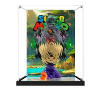 Vitrine acrylique compatible avec LEGO 72042 Prince Liane et Castle Koopa - Boîte de présentation transparente anti-poussière avec base en bois, vitrine de protection UV pour collectionneurs (modèle