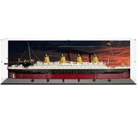 Vitrine Acrylique Compatible avec Maquette Le-Go 10294 Titanic, Vitrine Anti Poussière pour Modèles Collection (Fond Vitrine Uniquement) A