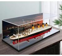 Vitrine Acrylique Compatible avec Modèle Lego 10294 Titanic, Boîte Modèle Transparente Anti Poussière (Boîte Daffichage Uniquement) B,3mm