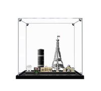 Vitrine Acrylique pour 21044 Paris Street View Architecture Bloc Construction Modèle,Vitrine Anti-poussière Boîte de Présentoir Transparent (modèle Non Inclus) C,2MM