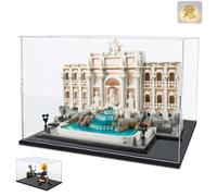 Vitrine Acrylique pour Collection pour 21062 Lego Fontaine Trevi pour 42179 Planète Terre Lune 72037 42691 Figurine, Boite Plexiglas Transparente Vitrines et Rangements, Noir Intérieur 40x20x30cm