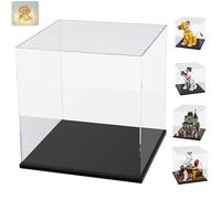 Vitrine Acrylique pour Collection pour Lego 43269 Chiot 101 Dalmatiens pour 43247 Simba Jeune Lion pour 76466 Lécole sorciers 31167 77073 11203, Boite Transparente Vitrines, Noir Intérieur 30x30x30cm