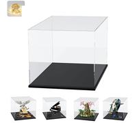 Vitrine Acrylique pour Collection pour Lego 76391 Icônes de Poudlard-Édition Collector pour 21323 Piano Queue pour 77092 75409 60469, Boite Plexiglas Transparente Vitrines, Noir Intérieur 50x40x50cm