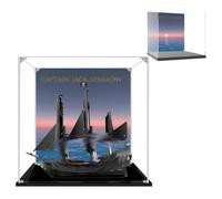 Vitrine acrylique pour Lego 10365 Black Pearl Ship, boîte anti-poussière, boîte de rangement, boîte transparente, boîte d'affichage, compatible avec 10365 (boîte uniquement) (fond E)