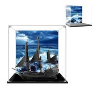 Vitrine acrylique pour Lego 10365 Black Pearl Ship, boîte anti-poussière, boîte de rangement, boîte transparente, boîte d'affichage, compatible avec 10365 (boîte uniquement) (fond F)