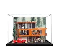 Vitrine Acrylique pour Lego 21354 Twilight Cullen Family Mansion Model, Vitrine Anti-Poussière de 3 mm, Vitrine Compatible avec Lego 21354 (Modèle Non Inclus) (Construction de Fond B)