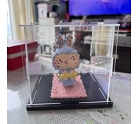 Vitrine Acrylique Transparent Vitrine Acrylique Personnalisable, Boîtes De Rangement Anti-poussière Avec Base Noire, Transparente Et Empilable Pour Baseball, Trophées Et Objets De Collection.(15x15x15