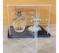 Vitrine Acrylique Transparente Assemblée, Porte Ouvrable, Base Epaissie, Vitrine Etanche à la Poussière (25x20x20cm/10x8x8inch)