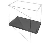 Vitrine Acrylique Transparente Assemblée, Porte Ouvrable, Base Epaissie, Vitrine Etanche à la Poussière (40x20x25cm/16x8x10inch)