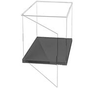 Vitrine Acrylique Transparente Assemblée, Porte Ouvrable, Base Epaissie, Vitrine Etanche à la Poussière (10x10x15cm/4x4x6inch)