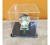 Vitrine Acrylique Transparente Assemblée, Porte Ouvrable, Base Epaissie, Vitrine Etanche à la Poussière (25x25x40cm/10x10x16inch)