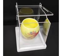 Vitrine Acrylique Transparente Assemblée, Porte Ouvrable sur Le Dessus, Base Epaissie, Vitrine Etanche à la Poussière (20x20x30cm/8x8x12in)