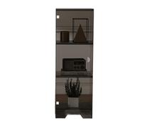 Vitrine Acrylique Transparente Grande Taille Vaisselier Vitrine avec Porte Antis-poussière Vitrine Multicouche Peu Encombrante pour L'affichage de La Collection(Black,40 * 25 * 115cm)