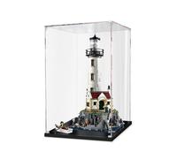 Vitrine Acrylique Transparente pour LG 21335 Phare Motorisé Modèle, Vitrine Étanche à la Poussière, Vitrine pour Collection Boîte de Rangement (sans Modèle) 30x30x60cm 3MM