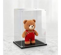 Vitrine Acrylique Vitrine Acrylique Transparent avec Pied, Présentoir pour Objets de Collection, Vitrine Acrylique Plexiglas Empilable pour Figurines d'Action/Poupées/Jouets (20x15x45cm/8x6x18in)