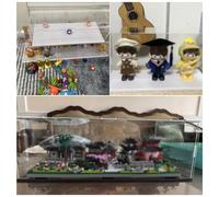 Vitrine Acrylique Vitrine Longue Personnalisable Acrylique, Vitrine Transparente Acrylique Pour Maquettes Voitures, Boîte Rangement Empilable Figurines(40x35xH30cm/16x14x12in)