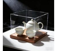 Vitrine Acrylique Vitrine Longue Transparente Acrylique Théière, Boîte Présentation Personnalisable Anti-poussière Figurines, Grands Bacs Rangement(30x15xH30cm/12x6x12in)