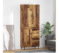 Vitrine - argentier - vaisselier Vidaxl Haut Armoire 2 pcs Bois Ancien Bois Aggloméré et Verre