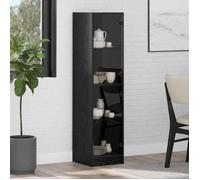 Vitrine - argentier - vaisselier Vidaxl Haut Armoire Chêne noir 35 x 37 x 142 cm Bois d'ingénierie