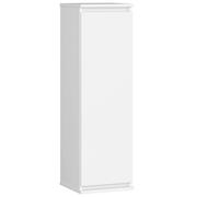 Vitrine armoire AKORD W30 Blanche 30 cm 1 porte façade Blanche 3 étagères 30x30x99 cm