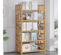 Vitrine avec garde-corps renforcé - Design ouvert - Pour salon et bureau - Couleur originale - Marron - 49,8 x 24,9 x 142,7 cm - Solution de rangement élégante