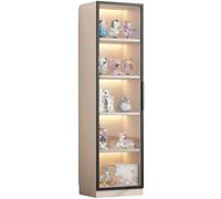 Vitrine avec portes en verre - 4 niveaux de rangement au sol pour jouets, plantes et bibliothèques