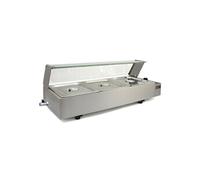 Vitrine Bain Marie Electrique Professionnel à 3 Bacs GN 1/2 Argent G