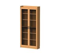 Vitrine Bibliothèque à double porte vitrée, meuble de rangement sur pied for salon ou bureau Bibliothèque