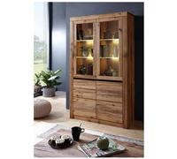 Vitrine - Bois Massif de chêne Lombard huilé (Bois Naturel) - MONTREUX #101