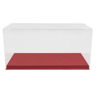 VITRINE BOÎTE D'AFFICHAGE BASE EN CUIR ÉCOLOGIQUE ROUGE 1/18 LUXBOX SYNTHÉTIQ...