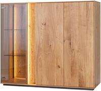 Vitrine brun clair r Salle à manger Buffet bois LED Armoire JVmoebel
