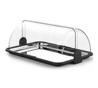 Hendi Vitrine de présentation Roll-top double – couvercle coulissant, panière, 380×260×H355mm, PP/PS