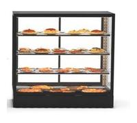 Vitrine Chaude 4 faces Série Sahara Integra base 100 Accès Arrière 2 Etagères Sayl Blanc G