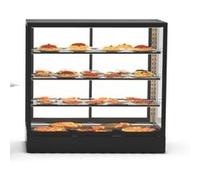 Vitrine Chaude 4 faces Série Sahara Integra base 100 Accès Frontal et Arrière 3 Etagères Sayl G