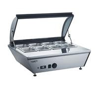 Vitrine chaude 8 bacs GN 1/6