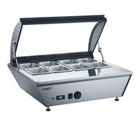 Vitrine chaude 8 bacs GN 1/6 Combisteel Inox G