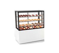Vitrine Chaude à 4 Faces avec Base 100 1000 x 600 x 1400 mm et Avec Accès Frontal 3 étagères Réglables
