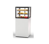 Vitrine Chaude à 4 Faces avec Base 60 Serie Integra 600 x 600 x 1400 mm et avec Accès Frontal