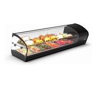 Vitrine Chaude Bain Marie 2 Etagères avec Bacs GN 1/3 Série SHARK L 840 mm SAYL 1 G