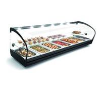 Vitrine Chaude Bain Marie 2 Etagères avec Bacs GN 1/3 Série SHARK L 840 mm SAYL 1 G