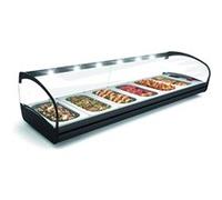 Vitrine Chaude Bain-Marie avec Bacs GN 1/3 Série SHARK - 840 à 1190 mm - SAYL - Avec éclairage LED - Acier inoxydable1190 mm 840x39 Inox G