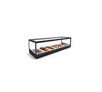 Vitrine Chaude Bain-Marie Bacs GN 1/3 Série LOGIC - 840 à 1190 mm - - Avec éclairage LED - Acier inoxydable840 mm 840x395x225m