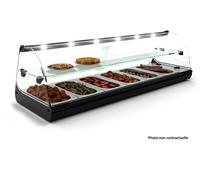 Vitrine Chaude Bain Marie Deux Etagères 840 à 1190 mm