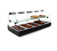 Vitrine Chaude Bain Marie Deux Etagères avec Eclairage LED 840 à 1190 mm