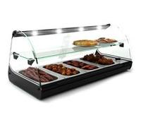 Vitrine Chaude Bain Marie Deux Etagères avec Eclairage LED 840 à 1190 mm SAYL 1 G