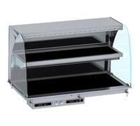 Vitrine Chaude Drop In Murale Courbée Plaque Vitrocéramique Noire 3 à 5 x GN 1/1