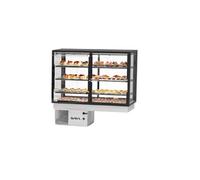 Vitrine Réfrigérée Neutre Série Integra drop-in Sahara - Accès Frontal et Arrière - 3 Etagères - Portes Battantes - Sayl