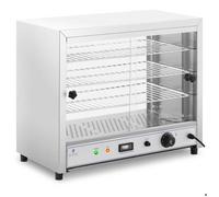 Royal Catering RC-WC001 Vitrine Chauffante Présentoir Chauffant De Maintien Au Chaud À Poser(1 000 W, 30 - 85 °C, 3 Grilles De 56,6 x 30 cm)