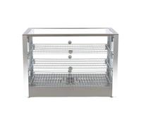 Vitrine Chauffante 115L - Acier Inoxydable - Température 30-90°C - 6 Portes - Éclairage LED - Idéale Restauration et Boulangerie