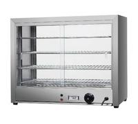 Vitrine chauffante 4 étages OUKANING - thermostat réglable - acier inoxydable - 800W